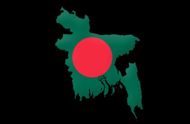 Republic of Bangladesh map clipart
