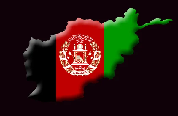 Islamic Republic of Afghanistan map — 图库照片