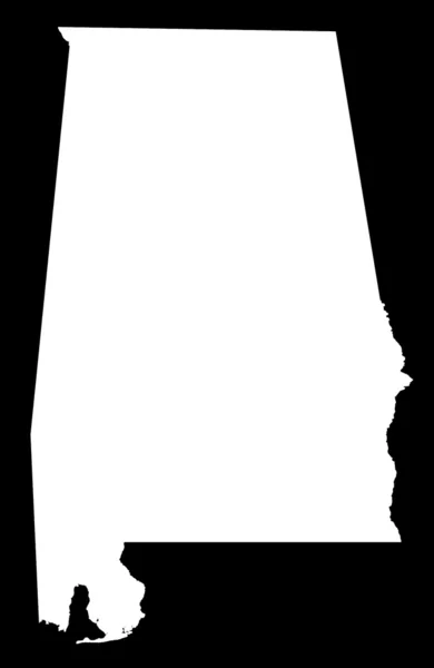 Карта штата Алабама — стоковое фото