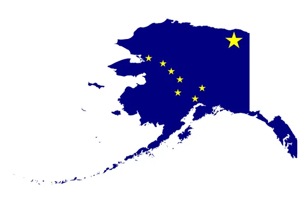 State of Alaska map — Stock fotografie