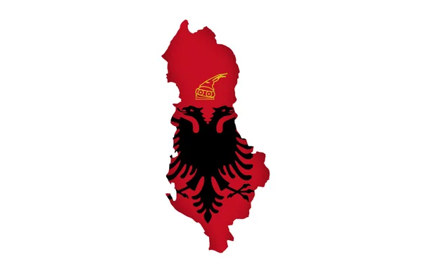 Republic of Albania map — 图库照片