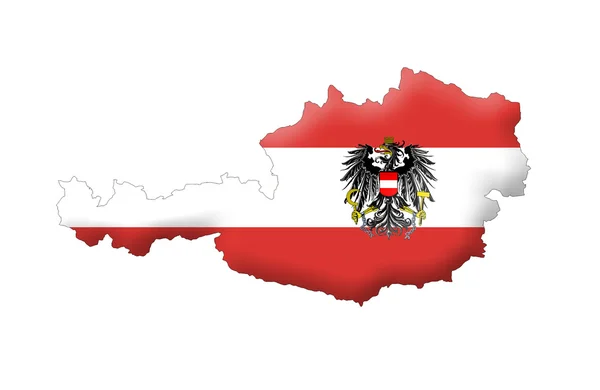 República de Austria mapa —  Fotos de Stock