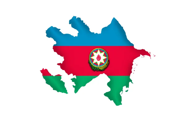 Republic of Azerbaijan map — Stockfoto