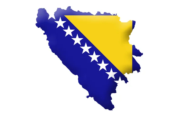 Kaart van Bosnië en herzegovina — Stockfoto