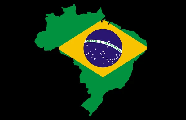 Federative Republic of Brazil map — Stockfoto