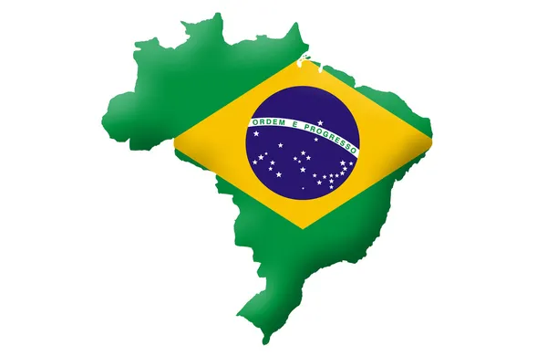 Federative Republic of Brazil map — Stock Fotó
