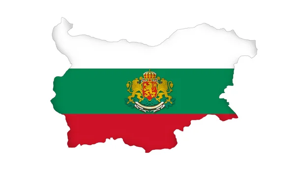 Mapa da República da Bulgária — Fotografia de Stock