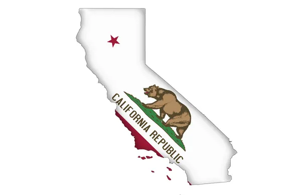 Mapa do estado da Califórnia — Fotografia de Stock