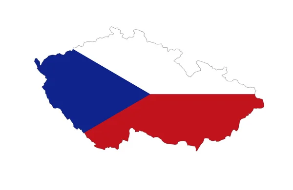 Mapa Czechy — Zdjęcie stockowe