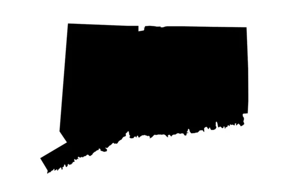 Карта штата Коннектикут — стоковое фото