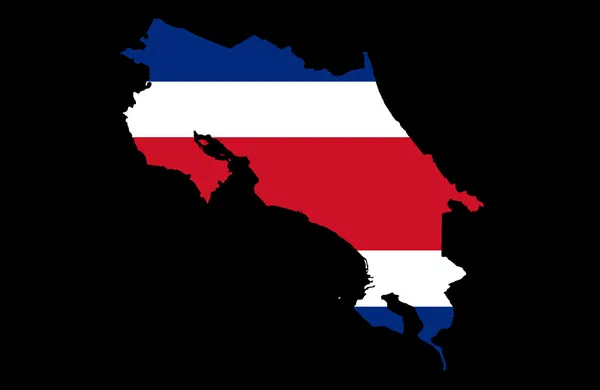 Republic of Costa Rica map — Stock Photo, Image