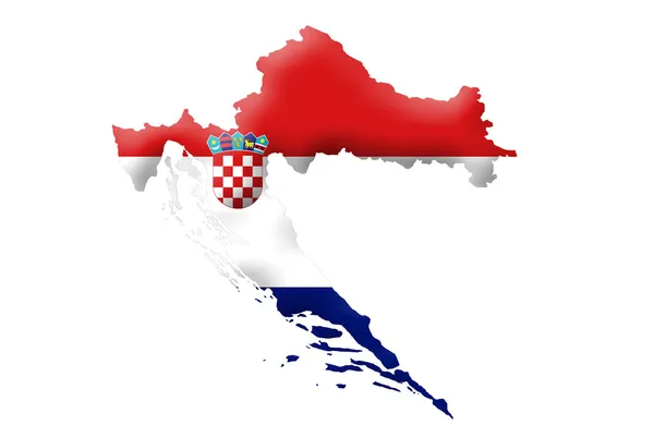 Republic of Croatia map — Stok fotoğraf