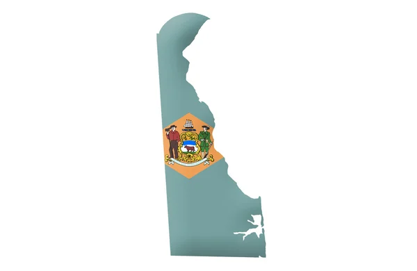State of Delaware map — 스톡 사진