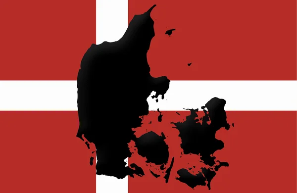 Königreich Dänemark Karte — Stockfoto