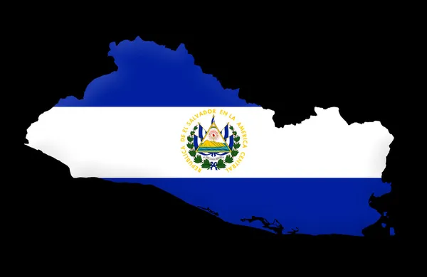 Republic of El Salvador map — 图库照片