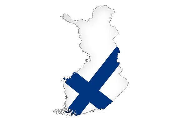 Republic of Finland map — 스톡 사진