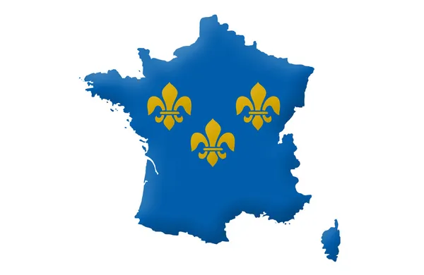 France map on white — Stockfoto