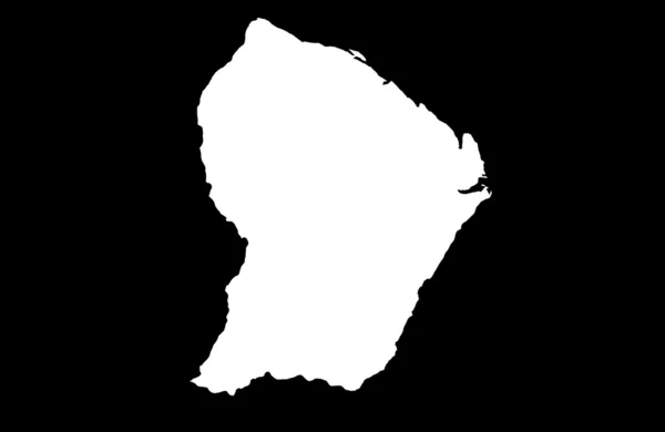 Francouzská Guyana mapa — Stock fotografie