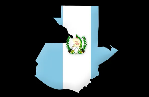 Mapa da República da Guatemala — Fotografia de Stock