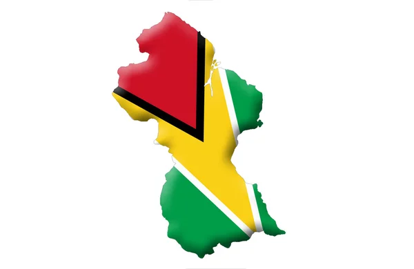 Mappa della Repubblica cooperativa di Guyana — Foto Stock