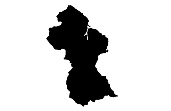 Mappa della Repubblica cooperativa di Guyana — Foto Stock