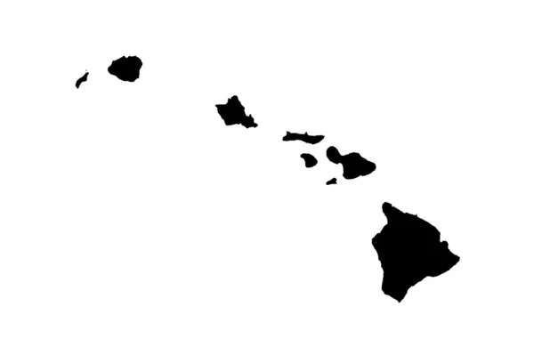 Mapa do Estado do Havaí — Fotografia de Stock