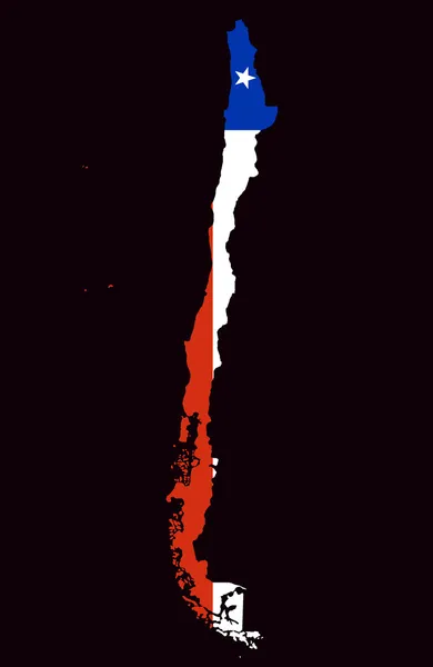 República de Chile mapa — Foto de Stock