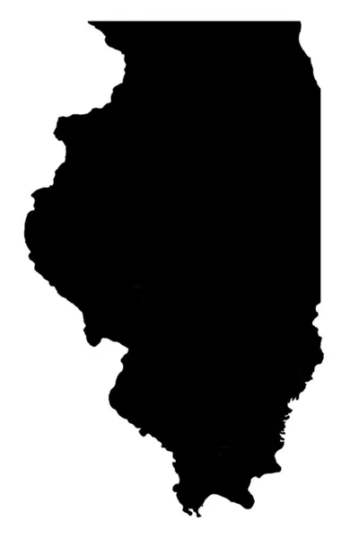 State of Illinois map — 图库照片