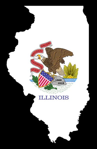 State of Illinois map — Stok fotoğraf