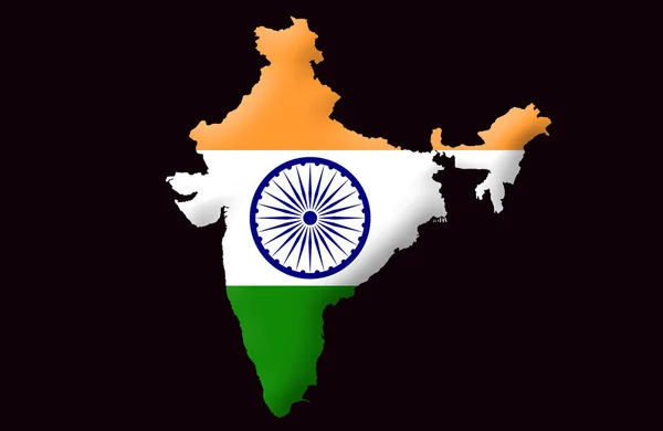 stock image Republic of India map