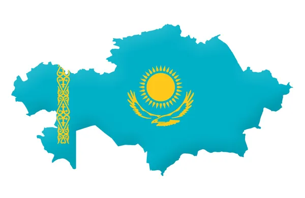 Mappa della Repubblica del Kazakistan — Foto Stock