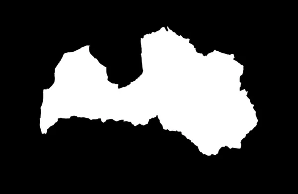 Republic of Latvia map — 图库照片