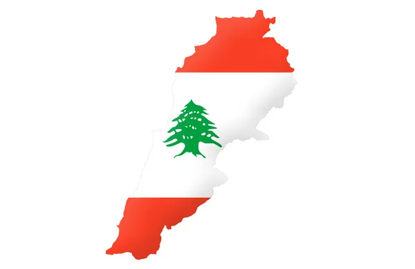 Republic of Lebanon map — 图库照片