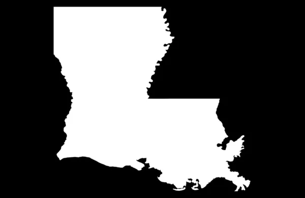 State of Louisiana map — 图库照片