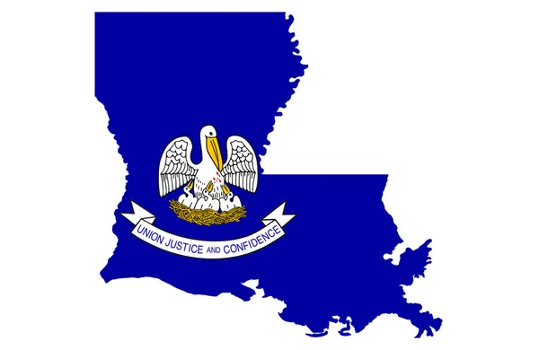 Karte zum Zustand der Louisiana — Stockfoto