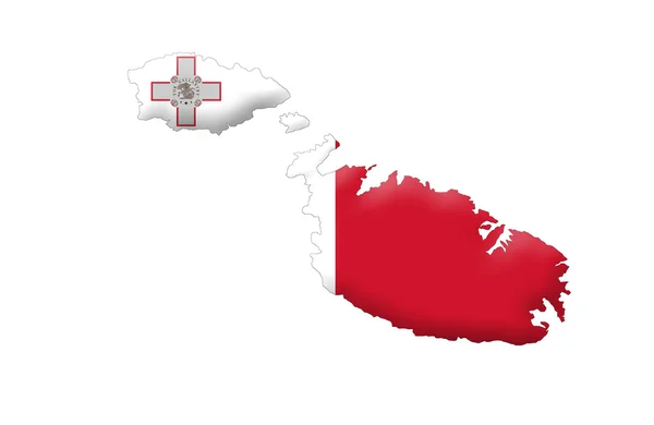 República de Malta mapa —  Fotos de Stock