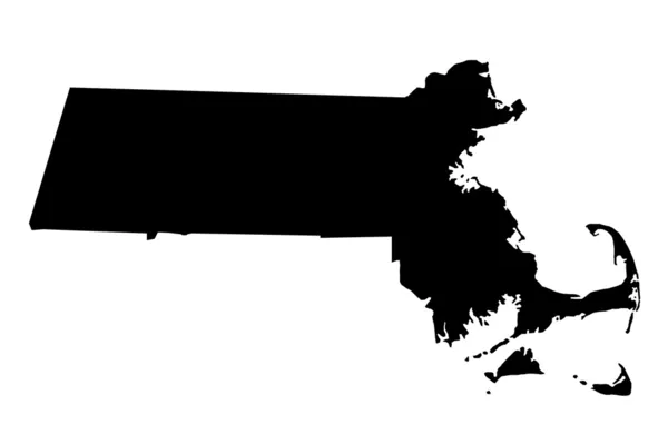 Commonwealth of Massachusetts map — Zdjęcie stockowe