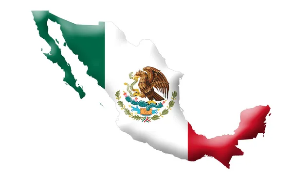 Spojené státy mexické mapa — Stock fotografie
