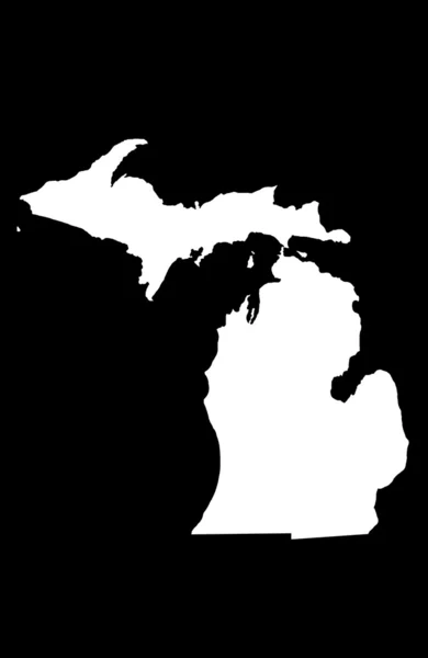 Mapa do estado de Michigan — Fotografia de Stock