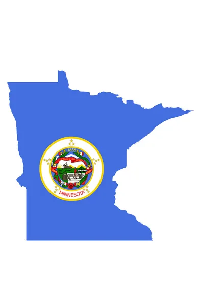 State of Minnesota map — Stock fotografie