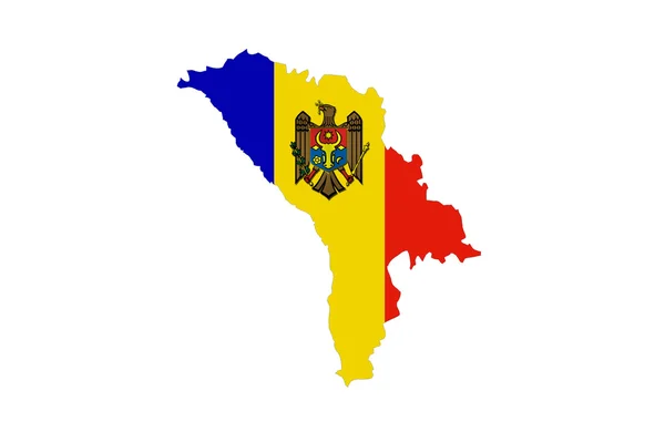 Mapa da República da Moldávia — Fotografia de Stock