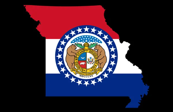 State of Missouri map — Stockfoto