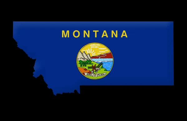 State of Montana map — Stockfoto
