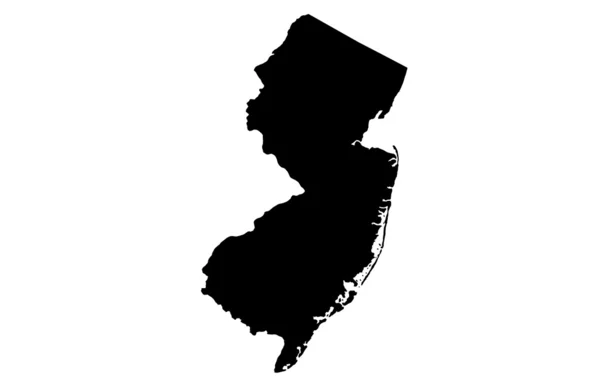 State of New Jersey map — 图库照片