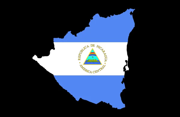 Republic of Nicaragua map — Zdjęcie stockowe