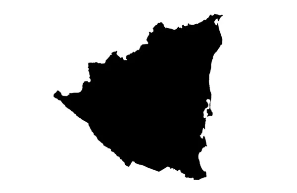 Karte der Republik Nicaragua — Stockfoto