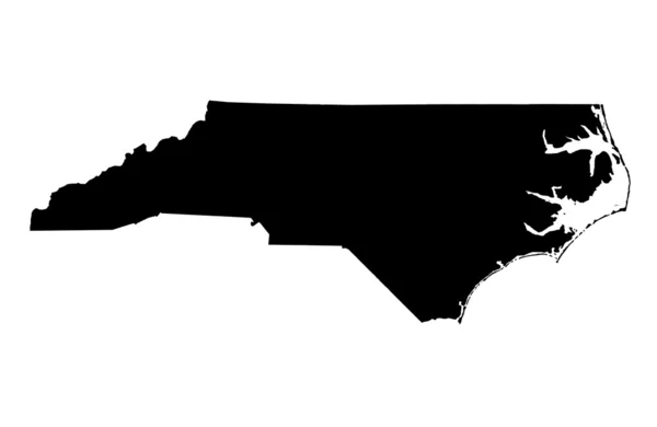 Mappa dello stato della Carolina del Nord — Foto Stock