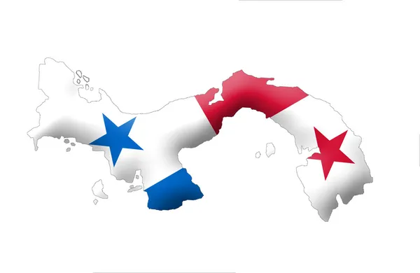 Mapa da República do Panamá — Fotografia de Stock