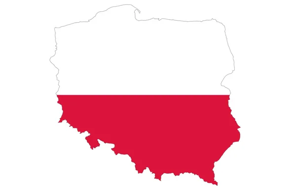 Republic of Poland map — Zdjęcie stockowe