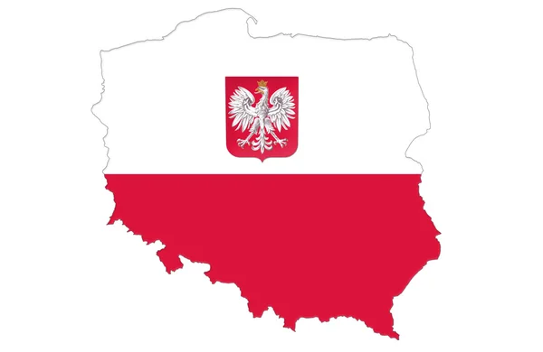 Polonya Cumhuriyeti bayrağı — Stok fotoğraf